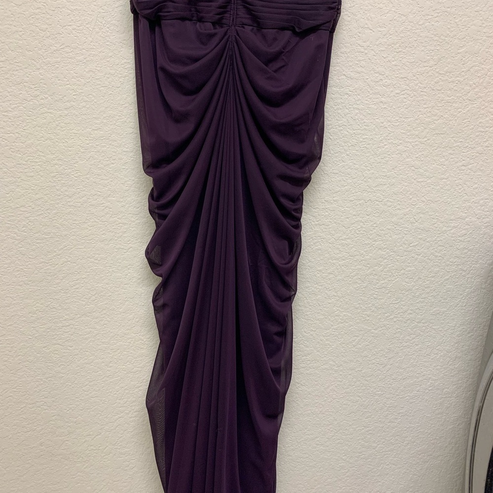 Adrianna Papell Purple Lace Evening Gown - Picture 5 of 15
